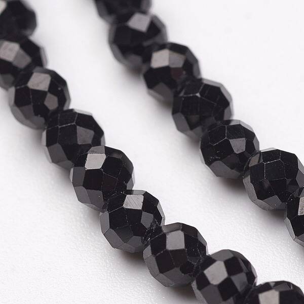 Natural Black Spinel Bead Strands