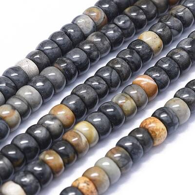 Natural Polychrome Jasper/Picasso Stone/Picasso Jasper Beads Strands