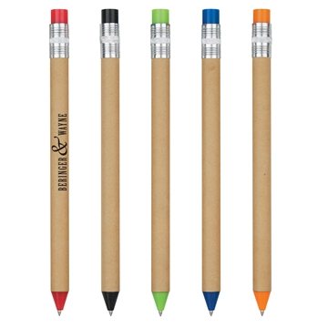 250 Customized Pencil-Look Pen - Paper Barrel