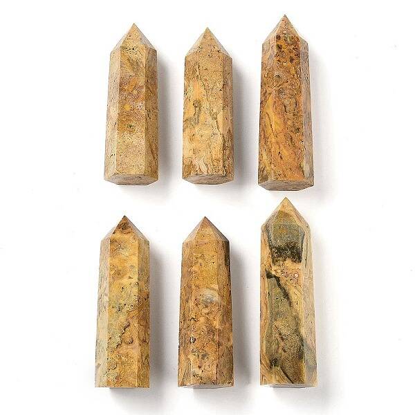 Tower Natural Crazy Agate Healing Stone Wands