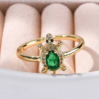 Rack Plating Brass Micro Pave Cubic Zirconia Open Cuff Finger Rings for Women