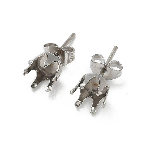 316 Surgical Stainless Steel Stud Earring Findings