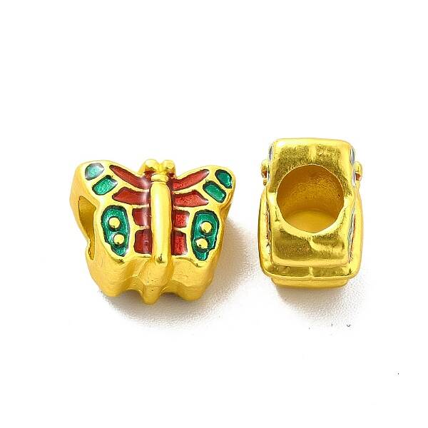 Rack Plating Alloy Enamel European Beads