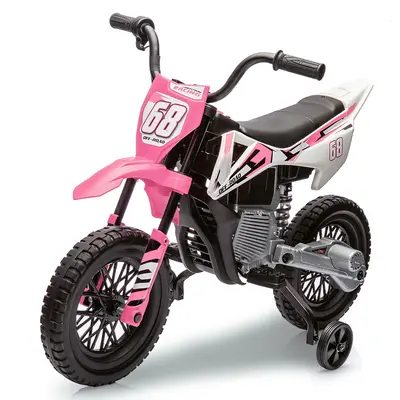 Garvee Ride - P Series: 12V Kids Electric Dirt Bike, 25W*2 Motor, Twist Grip Throttle, Spring Suspension, Training Wheels, Ri...
