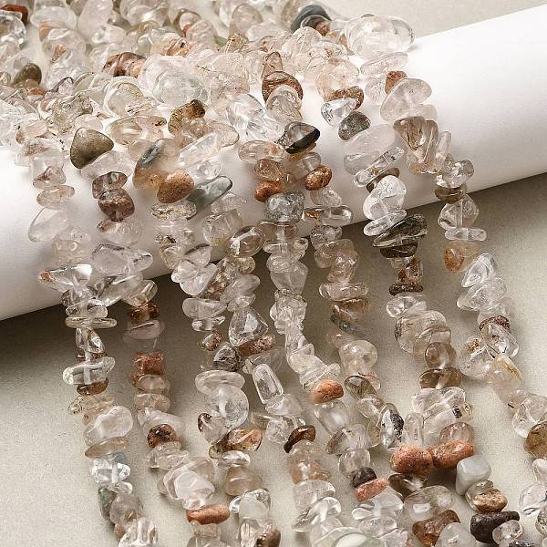 Natural Lodolite Quartz Beads Strands