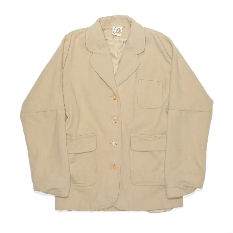 IN FASHION Wool Blend Casual Beige 80s Jacket Womens M