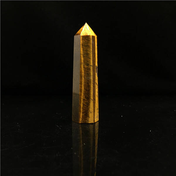 Point Tower Natural Tiger Eye Home Display Decoration