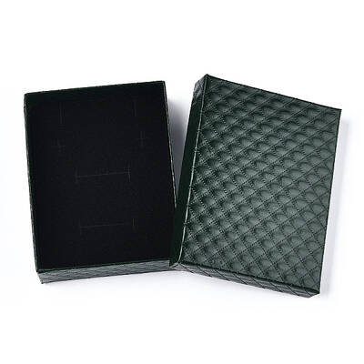 Rhombus Textured Cardboard Jewelry Boxes