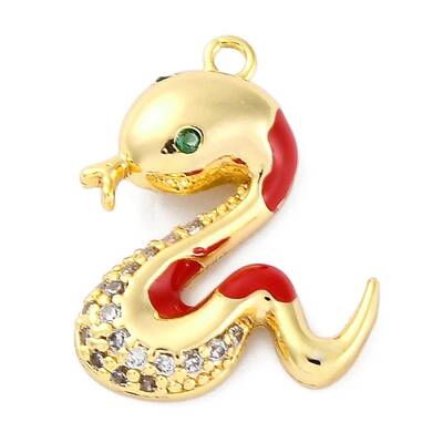 Brass Micro Pave Cubic Zirconia Pendants