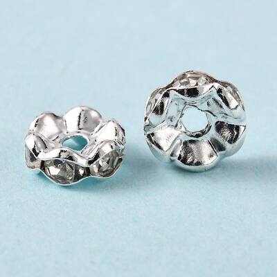 Brass Grade A Crystal Rhinestone Spacer Beads