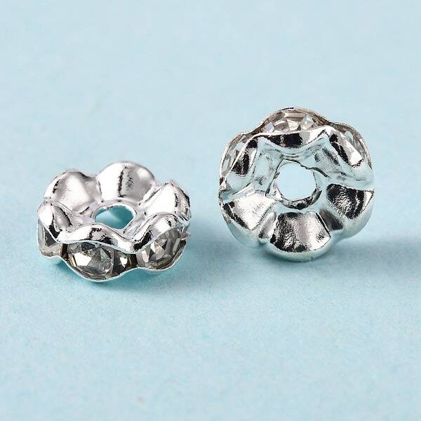 Brass Grade A Crystal Rhinestone Spacer Beads