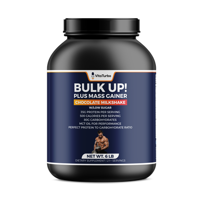 Bulk Up! Plus Mass Gainer (Chocolate Milkshake) - 6 LBS - 132 Grams