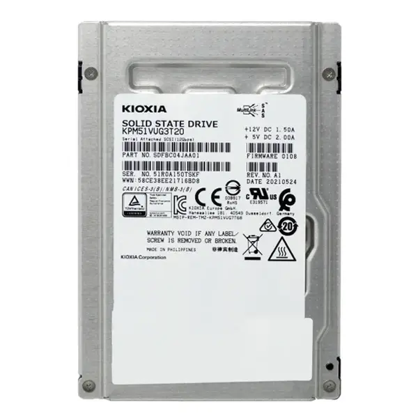 KIOXIA SDFBC04JAA01 | PM5 3.2TB Triple-Level Cell SAS 12Gb/s 2.5-Inch Solid State Drive