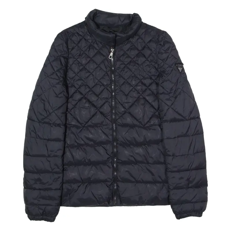 GUESS Womens Puffer Jacket Black Diamond UK 8