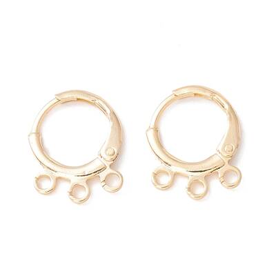 Brass Huggie Hoop Earring Findings