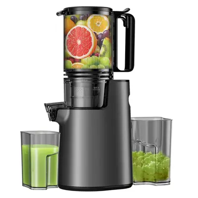 Cold Press Juicer,Slow Masticating Juicer with 4.3 Wide Feed Chute,350W Juice Extractor Machine with High Juice Yield,Fit W...