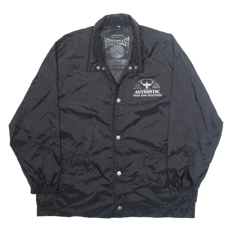WEST COAST Mens Jacket Black Nylon USA L