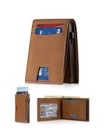 Minimalist Wallet for Men-Men's Slim RFID Blocking Smart Wallets with Money Clip,Metal Aluminum Pop Up Credit Card Holder, Fr...