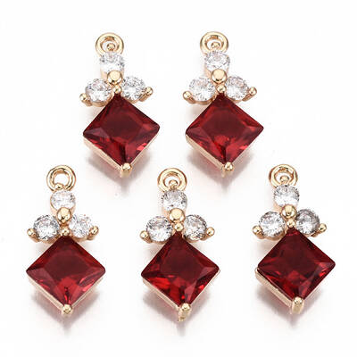 Brass Micro Pave Cubic Zirconia Links