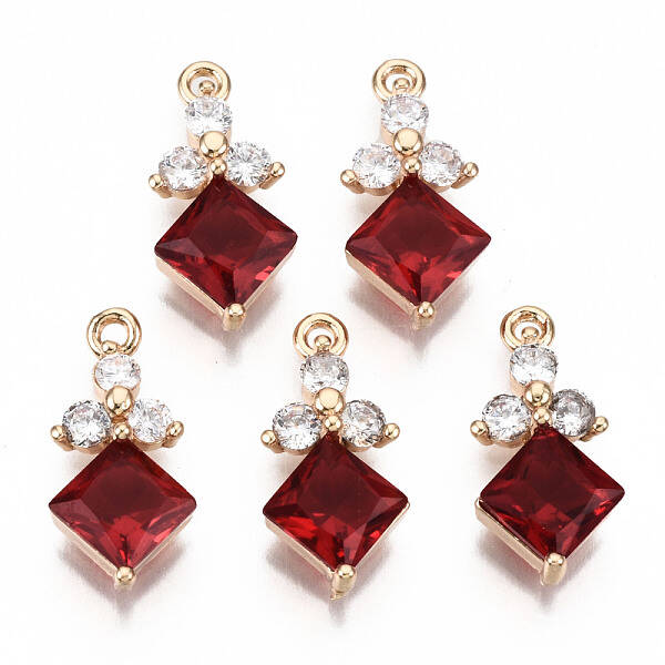 Brass Micro Pave Cubic Zirconia Links