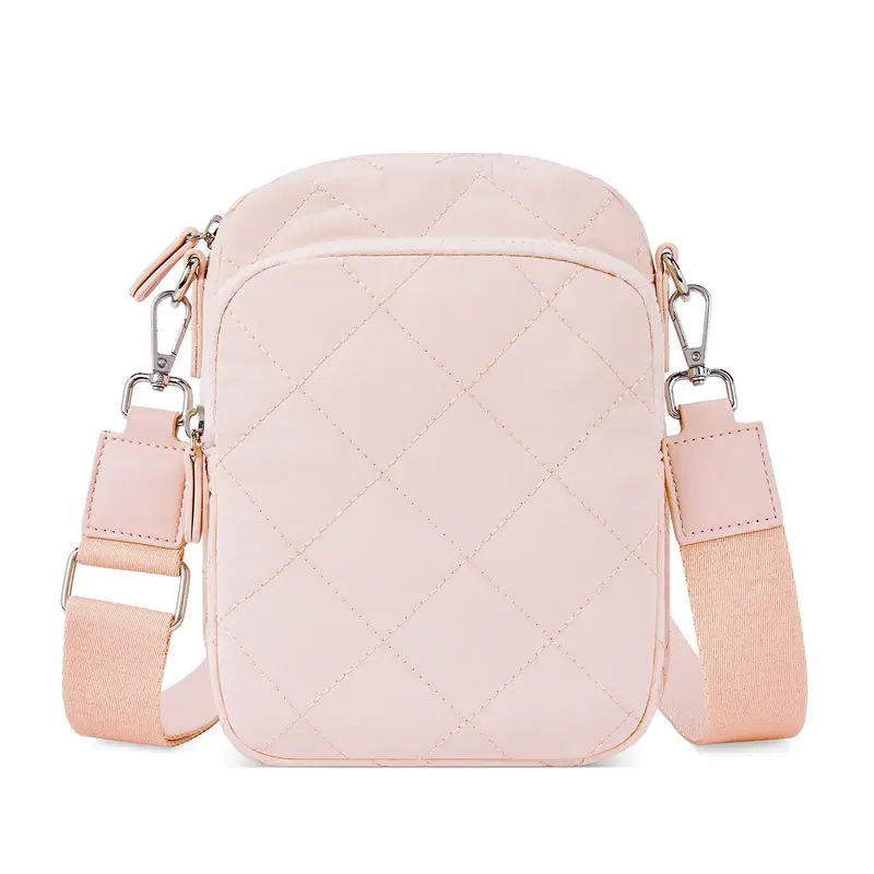 WESTBRONCO backtoschool Small Quilted Crossbody Everday Bags for Women Cell Phone Wallet Purse with Card Slots Adjustable Str...