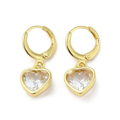 Real 18K Gold Plated Brass Dangle Leverback Earrings