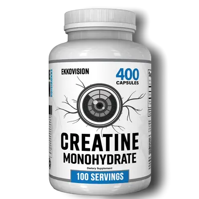 EKKO Creatine Capsules | 100 Servings | 3rd Party Tested Performance Enhancement Athlete Performance