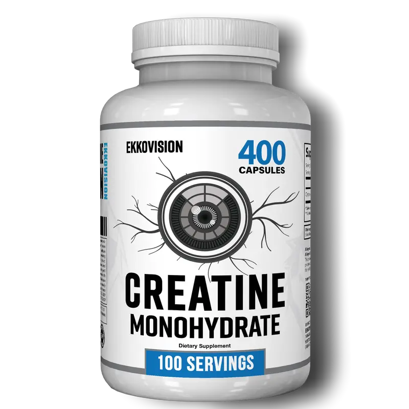 EKKO Creatine Capsules | 100 Servings | 3rd Party Tested Performance Enhancement Athlete Performance