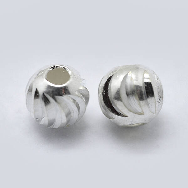 925 Sterling Silver Corrugated Spacer Beads