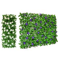 Artificial Ivy Privacy Fence, 1 Count Expandable Fence Screen, Outdoor Wall Fence, Background Wall Decor for Garden Backyard ...