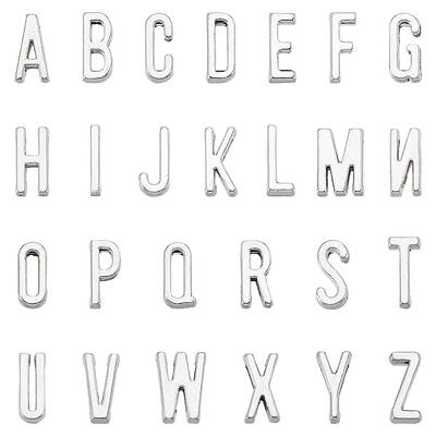Tibetan Style Alloy Alphabet Slide Charms
