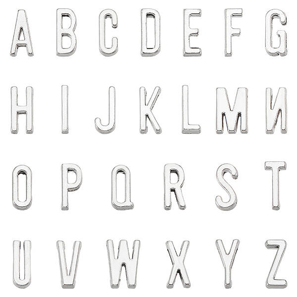 Tibetan Style Alloy Alphabet Slide Charms
