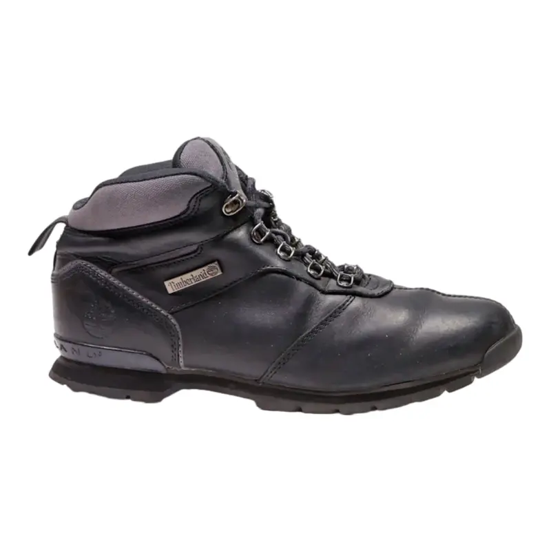 TIMBERLAND Hiking Boots Black Leather Mens UK 9.5