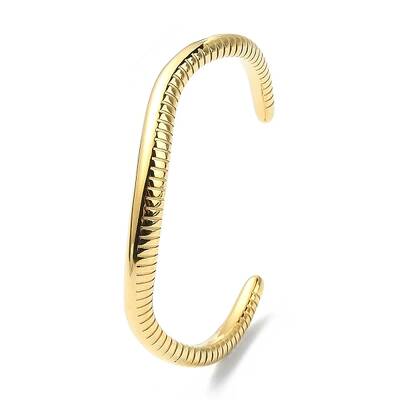 Ion Plating(IP) 304 Stainless Steel Snakes Cuff Bangles