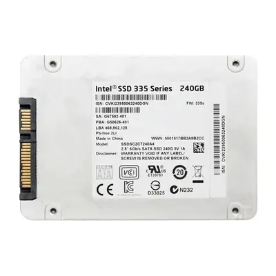 Intel SSDSC2CT240A4 | 335 240GB Multi-Level Cell SATA 6Gb/s 2.5-Inch Solid State Drive