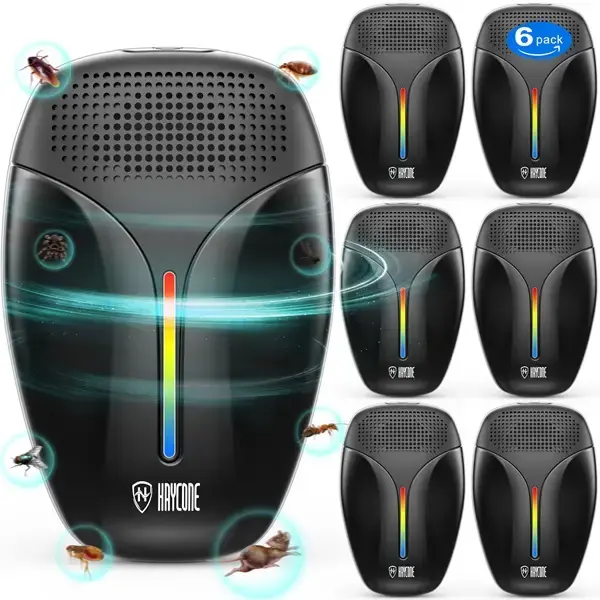 2024 Upgraded Version Ultrasonic Pest Repeller Indoor Ultrasonic Repellent for Roach Rodent Mouse Bugs Mosquito Mice Spider A...