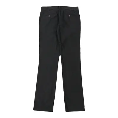 Iceberg Striped Trousers - 32W UK 10 Black Viscose Blend