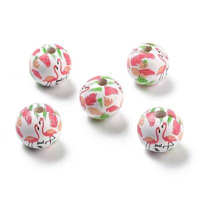 Spray Painted European Schima Wood Beads
