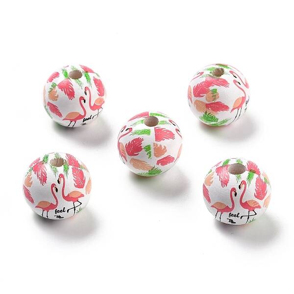Spray Painted European Schima Wood Beads