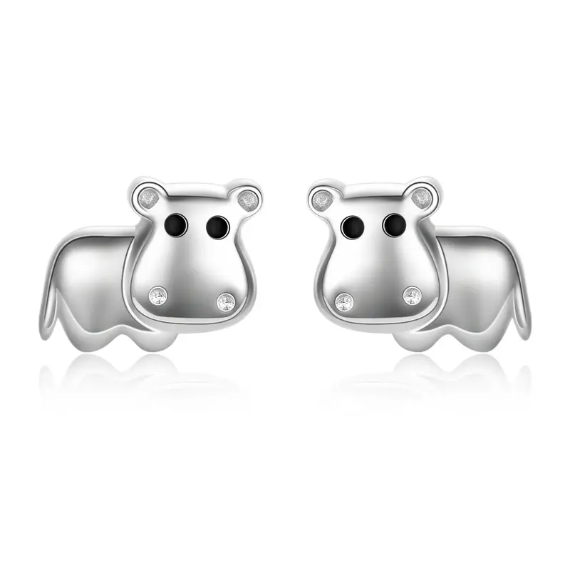 Sterling Silver Seahorse Stud Earrings