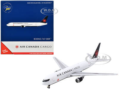 Boeing 767-300F Commercial Aircraft Air Canada Cargo (C-GXHM) White with Black Tail 1/400 Diecast Model Airplane by GeminiJet...