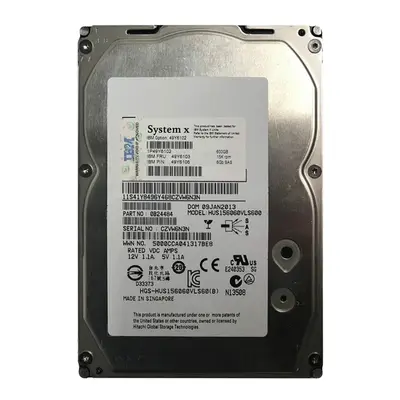49Y6106 IBM 600GB 6Gb/s SAS 15000 3.5-Inch Hard Drive
