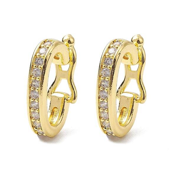 Brass Micro Pave Clear Cubic Zirconia Twister Clasps