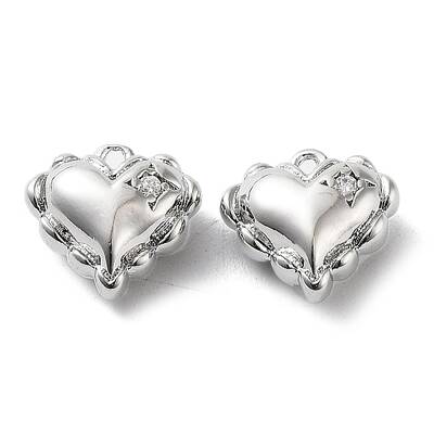 Rack Plating Brass Micro Pave Cubic Zirconia Pendants