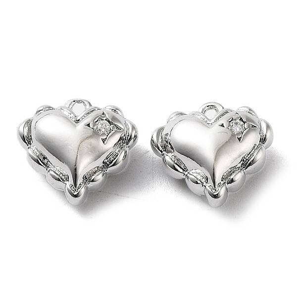 Rack Plating Brass Micro Pave Cubic Zirconia Pendants