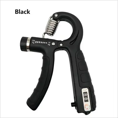 10-100kg Adjustable Grip Strength Trainer, R-shaped Spring Mechanical Counting Grip, Portable Finger Training Fitness Equipme...
