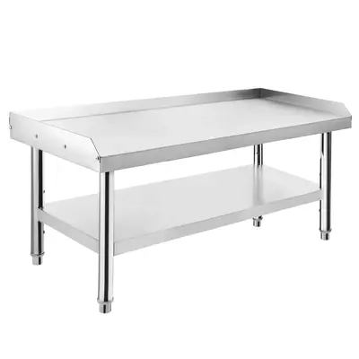GARVEE 36L x 28W x 24H Stainless Steel Grill Stand Table - Heavy-Duty, Adjustable Undershelf, Easy to Clean, for Home, Res...