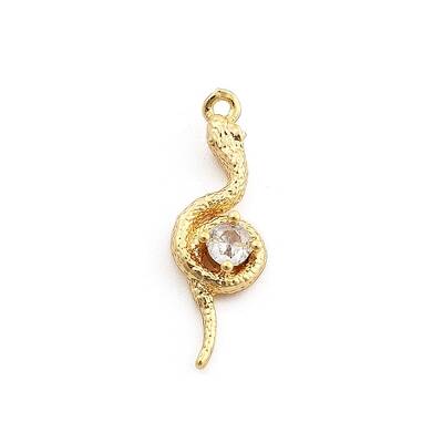 Brass Micro Pave Cubic Zirconia Pendants