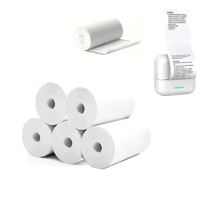 Thermal Printer Paper, 5 Rolls Thermal Paper for Mini Wireless Instant Photo Printer, Thermal Printer Paper for Home Office S...