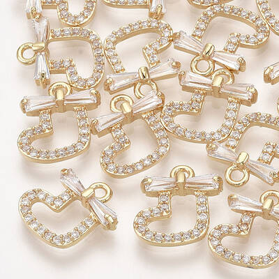 Brass Cubic Zirconia Charms
